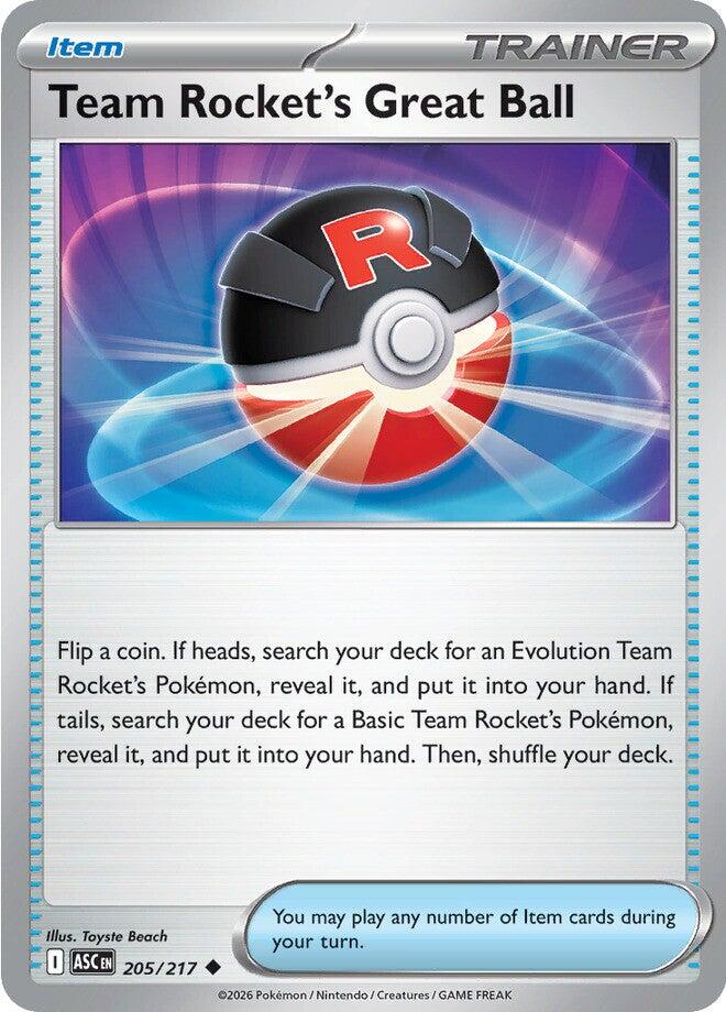 Team Rocket's Great Ball (205/217) [Mega Evolution: Ascended Heroes] | Chromatic Games