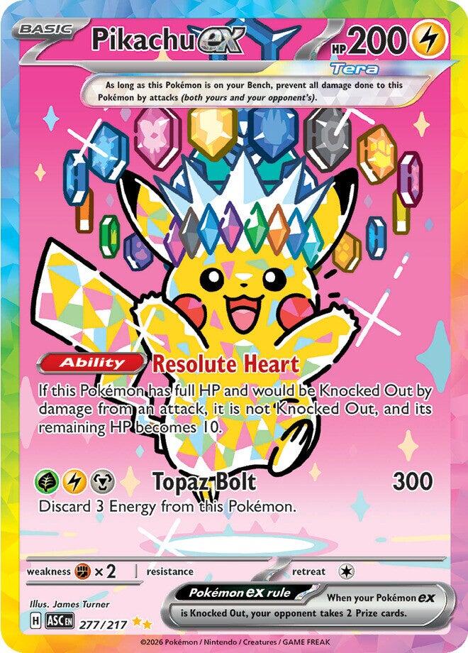 Pikachu ex (277/217) [Mega Evolution: Ascended Heroes] | Chromatic Games
