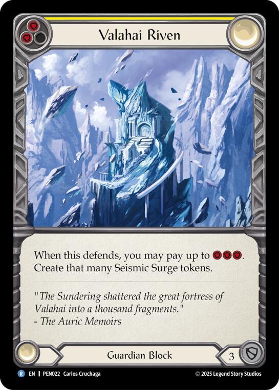 Valahai Riven (Yellow) (Rainbow Foil) [PEN022] (Compendium of Rathe)  Rainbow Foil | Chromatic Games