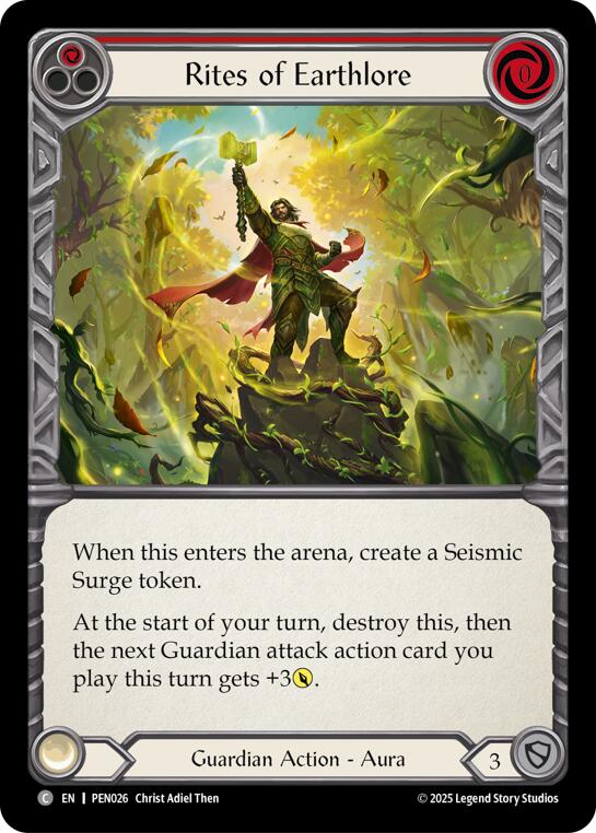 Rites Of Earthlore (Red) (Regular) [PEN026] (Compendium of Rathe) | Chromatic Games