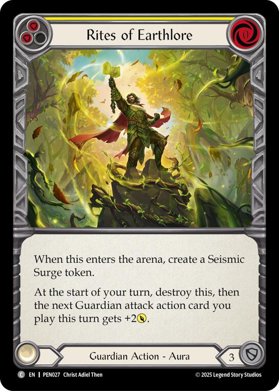 Rites Of Earthlore (Yellow) (Rainbow Foil) [PEN027] (Compendium of Rathe)  Rainbow Foil | Chromatic Games