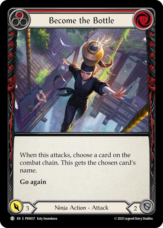 Become The Bottle (Red) (Rainbow Foil) [PEN037] (Compendium of Rathe)  Rainbow Foil | Chromatic Games