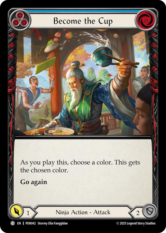 Become The Cup (Blue) (Rainbow Foil) [PEN042] (Compendium of Rathe)  Rainbow Foil | Chromatic Games
