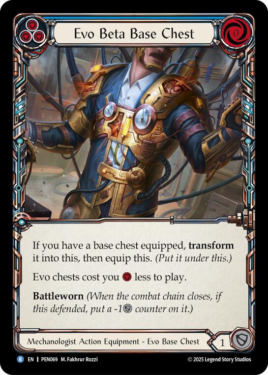 Evo Beta Base Chest (Blue) (Cold Foil) [PEN069] (Compendium of Rathe)  Cold Foil | Chromatic Games