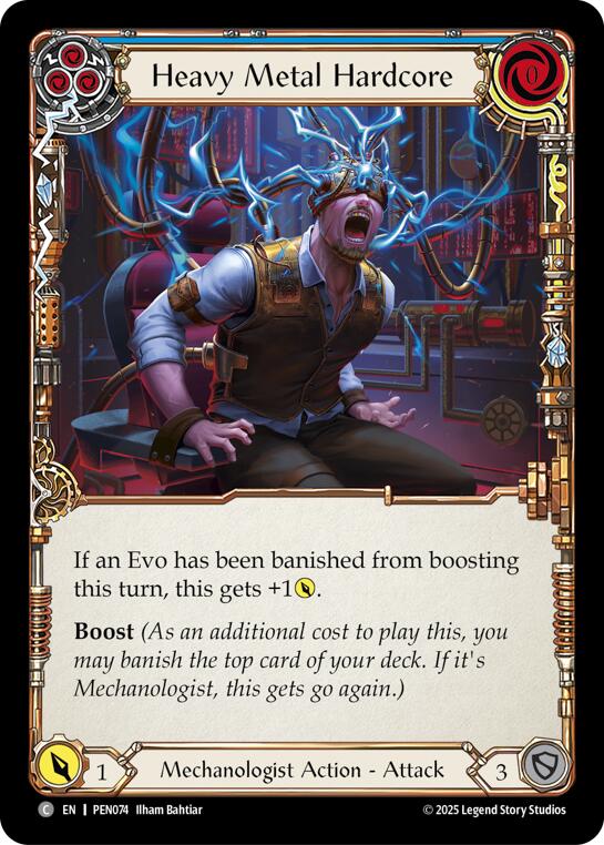 Heavy Metal Hardcore (Blue) (Rainbow Foil) [PEN074] (Compendium of Rathe)  Rainbow Foil | Chromatic Games