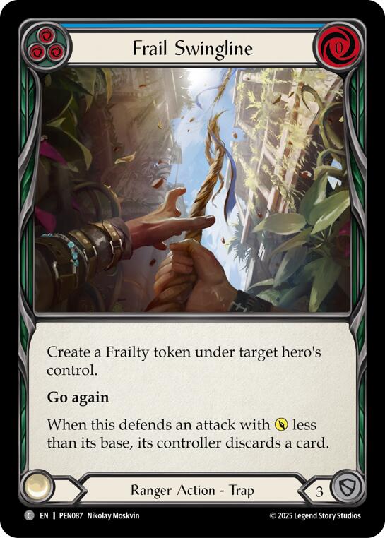 Frail Swingline (Blue) (Rainbow Foil) [PEN087] (Compendium of Rathe)  Rainbow Foil | Chromatic Games