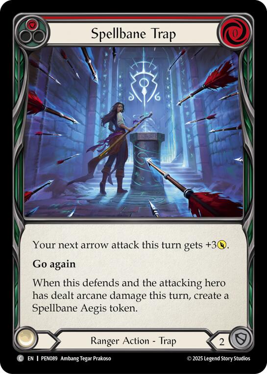 Spellbane Trap (Red) (Rainbow Foil) [PEN089] (Compendium of Rathe)  Rainbow Foil | Chromatic Games