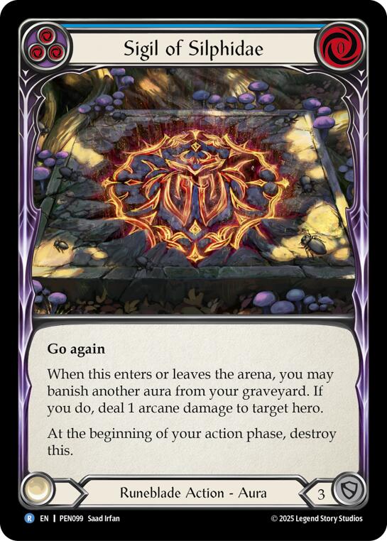 Sigil Of Silphidae (Blue) (Cold Foil) [PEN099] (Compendium of Rathe)  Cold Foil | Chromatic Games