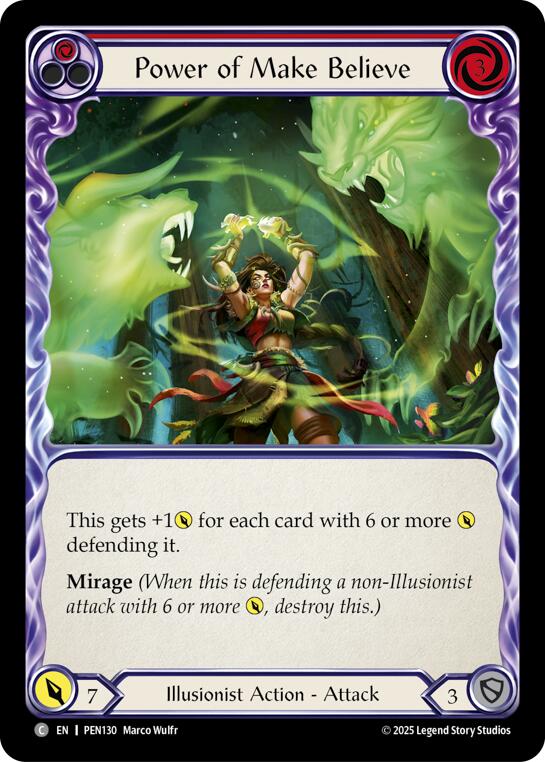 Power Of Make Believe (Red) (Rainbow Foil) [PEN130] (Compendium of Rathe)  Rainbow Foil | Chromatic Games