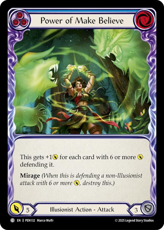 Power Of Make Believe (Blue) (Rainbow Foil) [PEN132] (Compendium of Rathe)  Rainbow Foil | Chromatic Games
