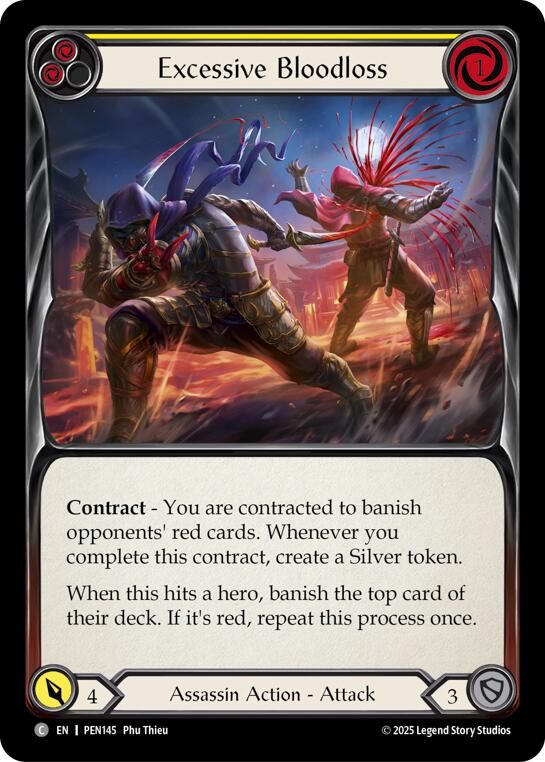 Excessive Bloodloss (Yellow) (Rainbow Foil) [PEN145] (Compendium of Rathe)  Rainbow Foil | Chromatic Games
