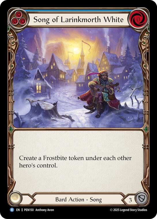 Song Of Larinkmorth White (Blue) (Rainbow Foil) [PEN150] (Compendium of Rathe)  Rainbow Foil | Chromatic Games