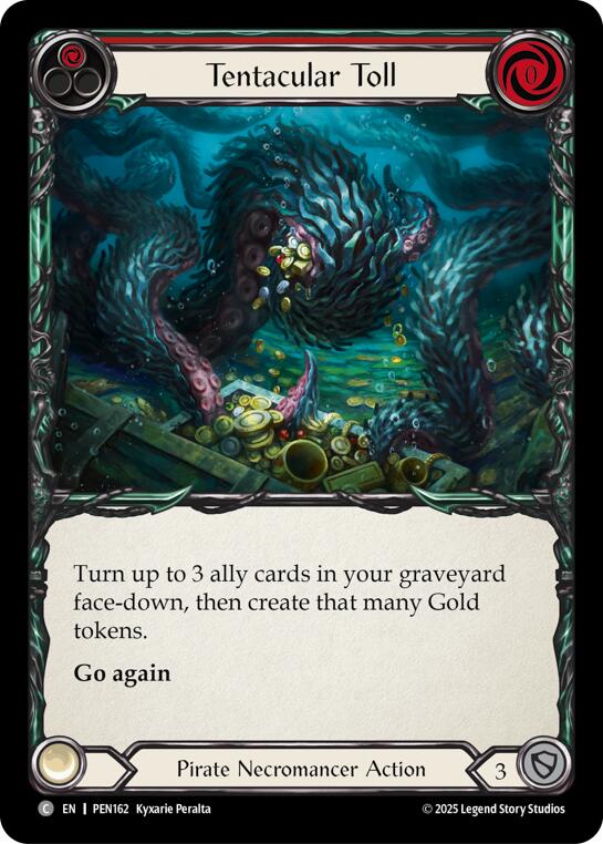Tentacular Toll (Red) (Rainbow Foil) [PEN162] (Compendium of Rathe)  Rainbow Foil | Chromatic Games
