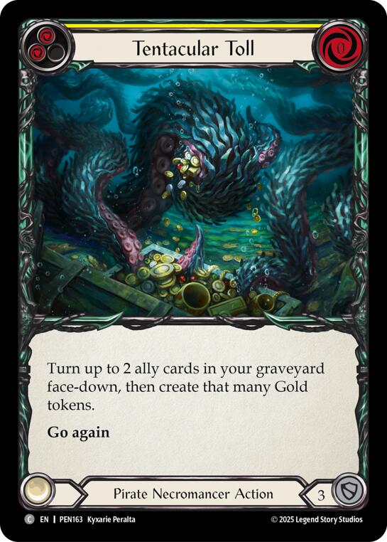 Tentacular Toll (Yellow) (Rainbow Foil) [PEN163] (Compendium of Rathe)  Rainbow Foil | Chromatic Games
