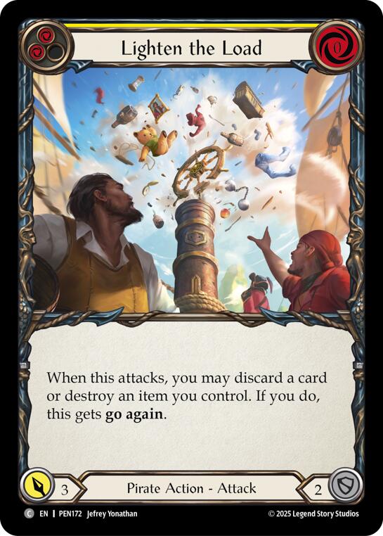Lighten The Load (Yellow) (Rainbow Foil) [PEN172] (Compendium of Rathe)  Rainbow Foil | Chromatic Games