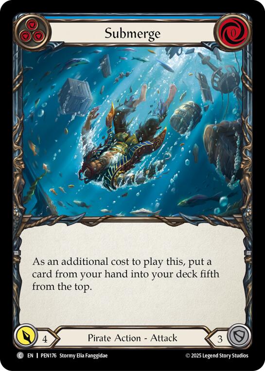 Submerge (Blue) (Rainbow Foil) [PEN176] (Compendium of Rathe)  Rainbow Foil | Chromatic Games