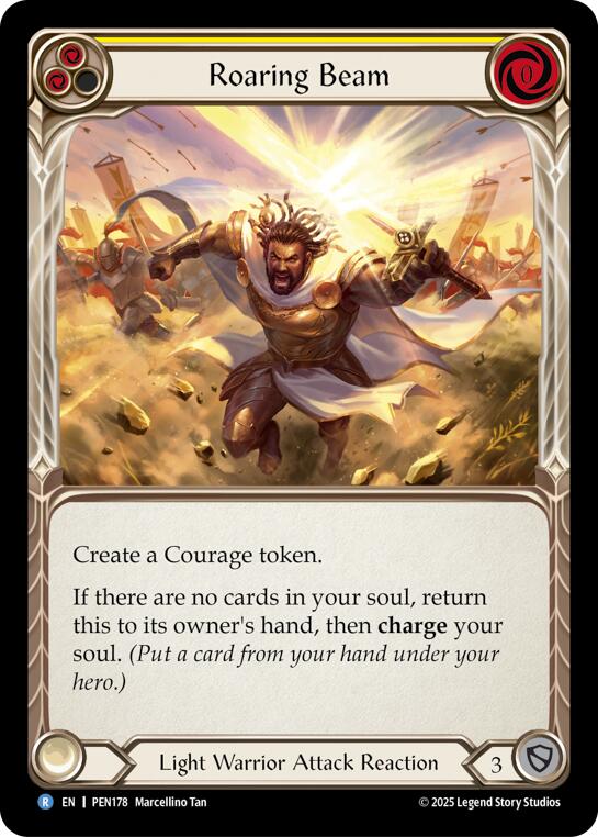 Roaring Beam (Yellow) (Rainbow Foil) [PEN178] (Compendium of Rathe)  Rainbow Foil | Chromatic Games