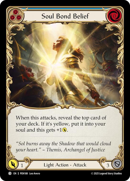 Soul Bond Belief (Blue) (Regular) [PEN188] (Compendium of Rathe) | Chromatic Games