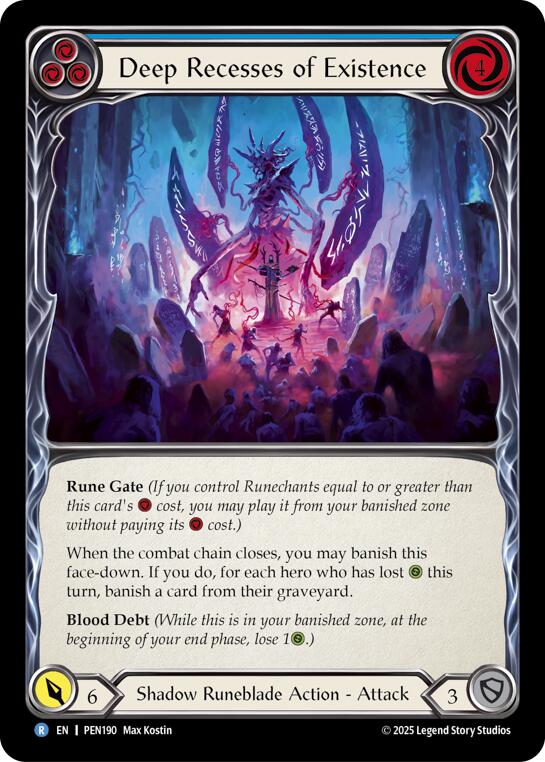 Deep Recesses Of Existence (Blue) (Regular) [PEN190] (Compendium of Rathe) | Chromatic Games
