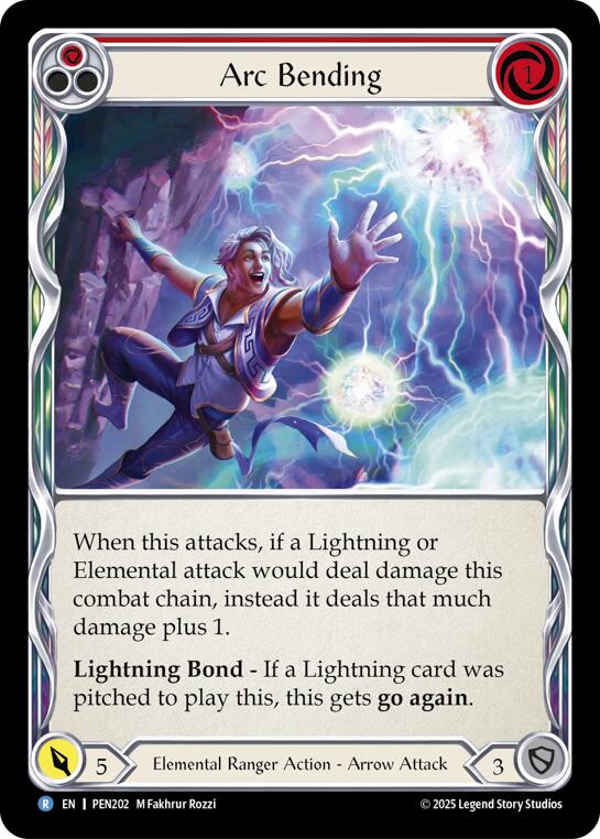 Arc Bending (Red) (Rainbow Foil) [PEN202] (Compendium of Rathe)  Rainbow Foil | Chromatic Games