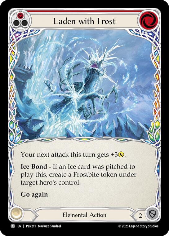 Laden With Frost (Red) (Rainbow Foil) [PEN211] (Compendium of Rathe)  Rainbow Foil | Chromatic Games