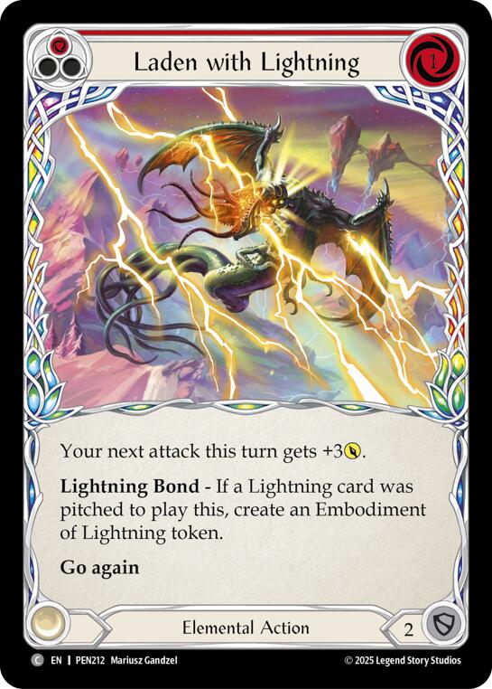 Laden With Lightning (Red) (Regular) [PEN212] (Compendium of Rathe) | Chromatic Games