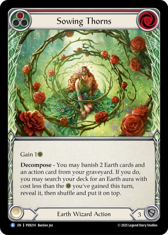 Sowing Thorns (Red) (Rainbow Foil) [PEN214] (Compendium of Rathe)  Rainbow Foil | Chromatic Games