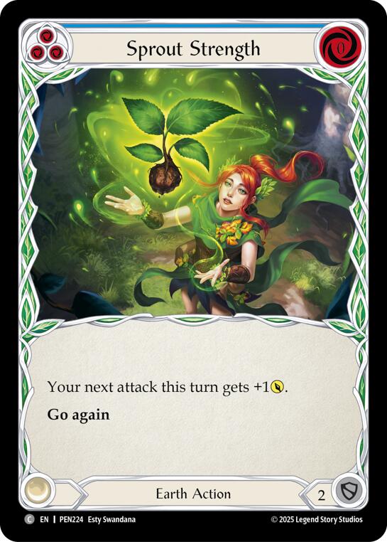 Sprout Strength (Blue) (Regular) [PEN224] (Compendium of Rathe) | Chromatic Games