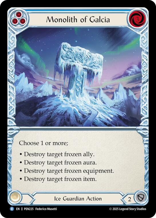 Monolith Of Galcia (Blue) (Rainbow Foil) [PEN225] (Compendium of Rathe)  Rainbow Foil | Chromatic Games