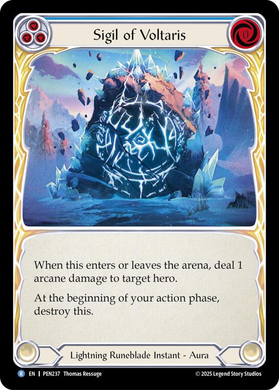 Sigil Of Voltaris (Blue) (Regular) [PEN237] (Compendium of Rathe) | Chromatic Games