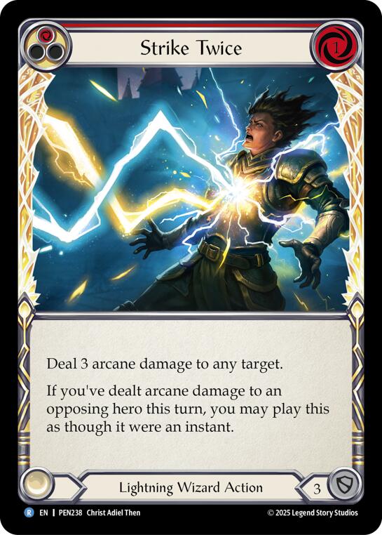 Strike Twice (Red) (Regular) [PEN238] (Compendium of Rathe) | Chromatic Games