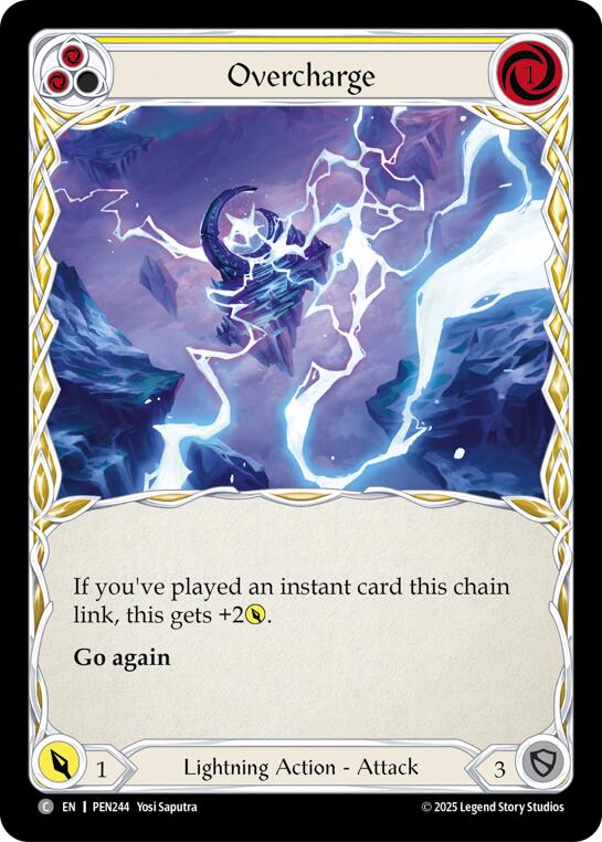 Overcharge (Yellow) (Regular) [PEN244] (Compendium of Rathe) | Chromatic Games
