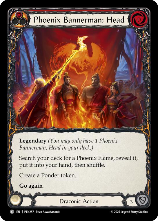 Phoenix Bannerman Head (Red) (Regular) [PEN257] (Compendium of Rathe) | Chromatic Games