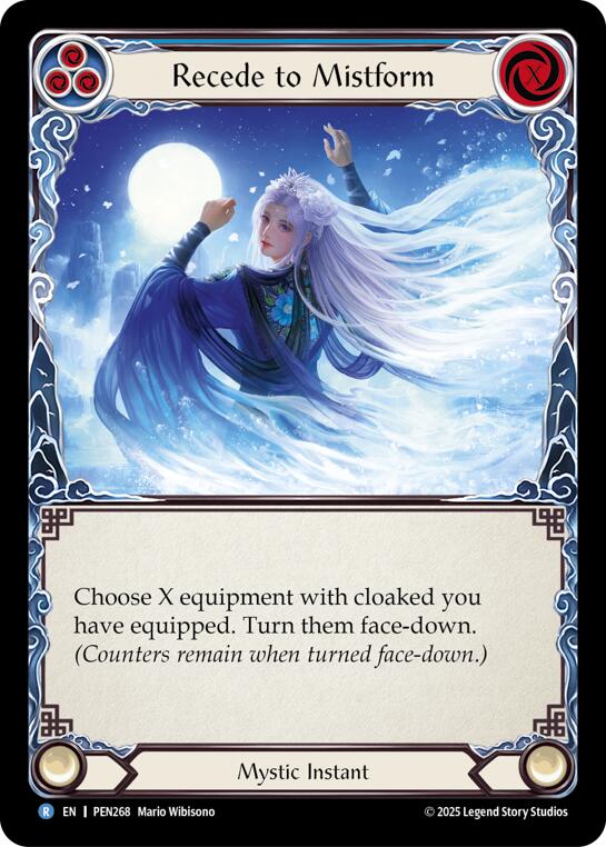 Recede To Mistform (Blue) (Rainbow Foil) [PEN268] (Compendium of Rathe)  Rainbow Foil | Chromatic Games