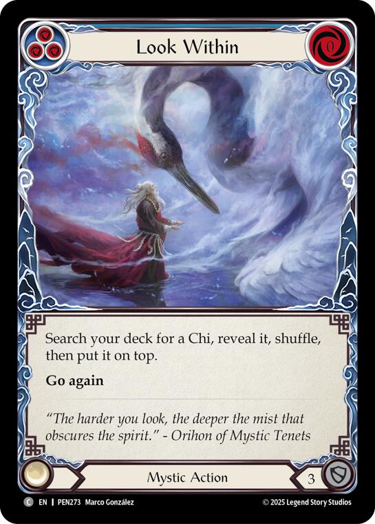 Look Within (Blue) (Rainbow Foil) [PEN273] (Compendium of Rathe)  Rainbow Foil | Chromatic Games