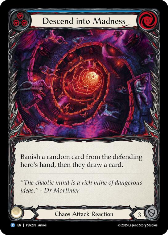 Descend Into Madness (Blue) (Rainbow Foil) [PEN278] (Compendium of Rathe)  Rainbow Foil | Chromatic Games