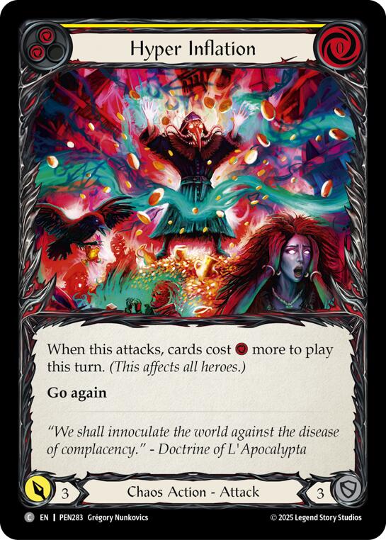 Hyper Inflation (Yellow) (Rainbow Foil) [PEN283] (Compendium of Rathe)  Rainbow Foil | Chromatic Games