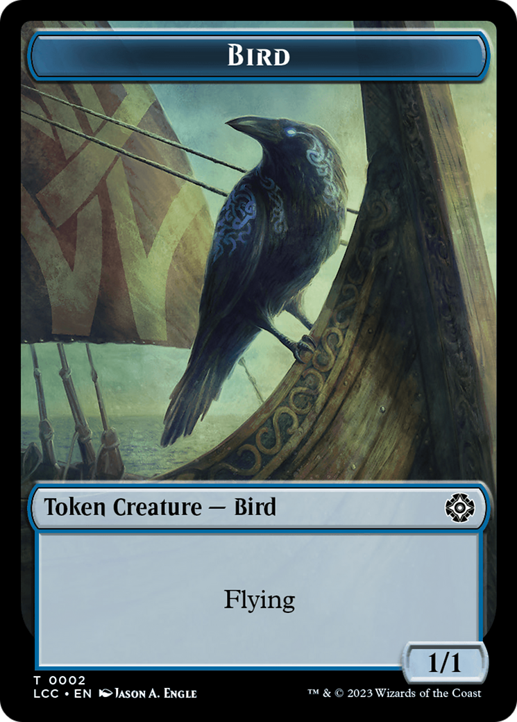 Bird // Merfolk (0003) Double-Sided Token [The Lost Caverns of Ixalan Commander Tokens] | Chromatic Games