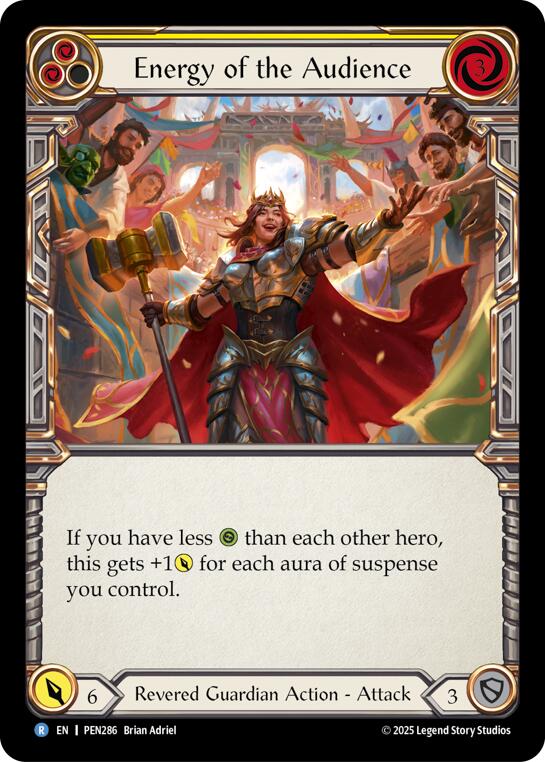Energy Of The Audience (Yellow) (Rainbow Foil) [PEN286] (Compendium of Rathe)  Rainbow Foil | Chromatic Games