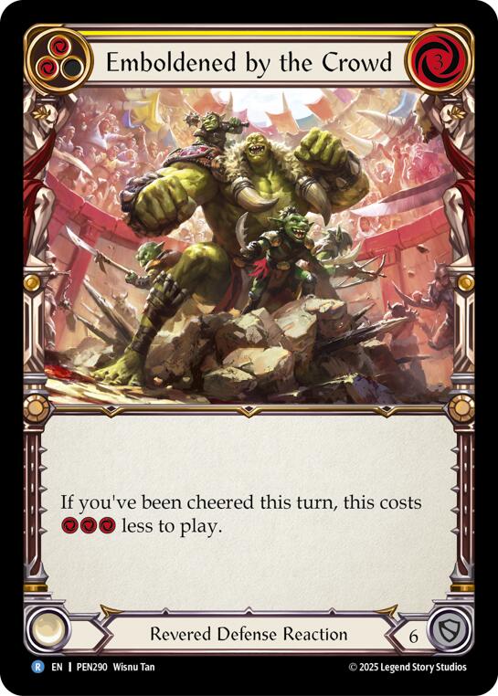 Emboldened By The Crowd (Yellow) (Regular) [PEN290] (Compendium of Rathe) | Chromatic Games