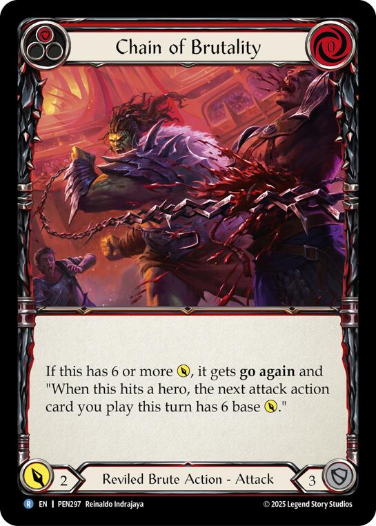 Chain Brutality (Red) (Regular) [PEN297] (Compendium of Rathe) | Chromatic Games
