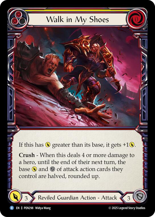 Walk In My Shoes (Yellow) (Rainbow Foil) [PEN298] (Compendium of Rathe)  Rainbow Foil | Chromatic Games