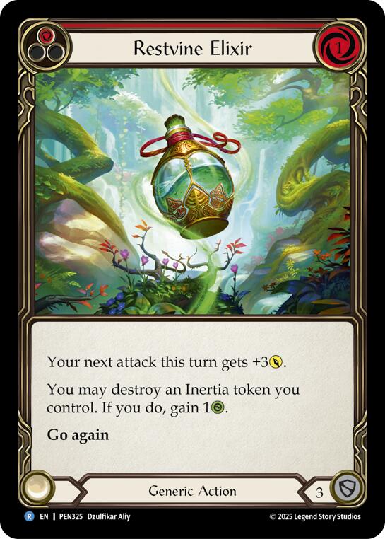 Restvine Elixir (Red) (Rainbow Foil) [PEN325] (Compendium of Rathe)  Rainbow Foil | Chromatic Games