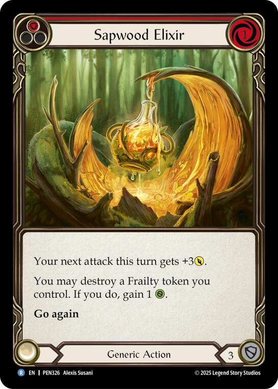 Sapwood Elixir (Red) (Rainbow Foil) [PEN326] (Compendium of Rathe)  Rainbow Foil | Chromatic Games
