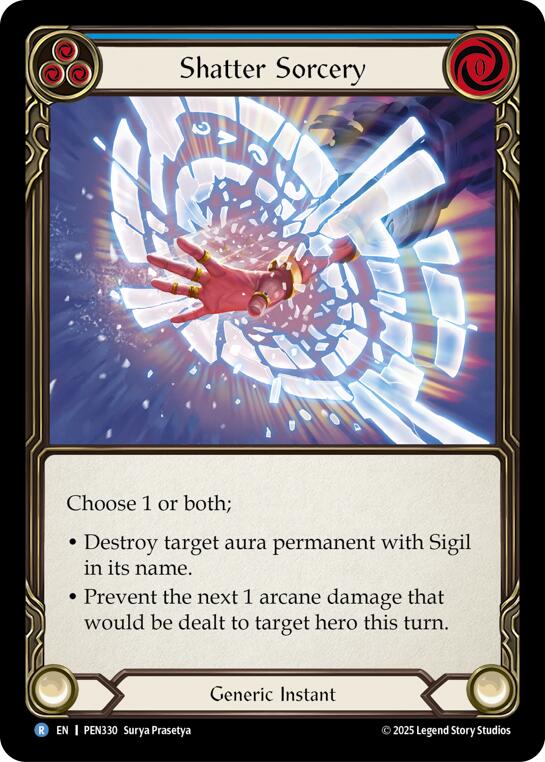 Shatter Sorcery (Blue) (Rainbow Foil) [PEN330] (Compendium of Rathe)  Rainbow Foil | Chromatic Games