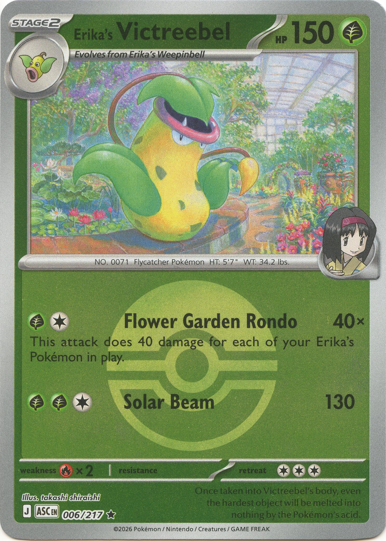 Erika's Victreebel (006/217) (Poke Ball) [Mega Evolution: Ascended Heroes] | Chromatic Games