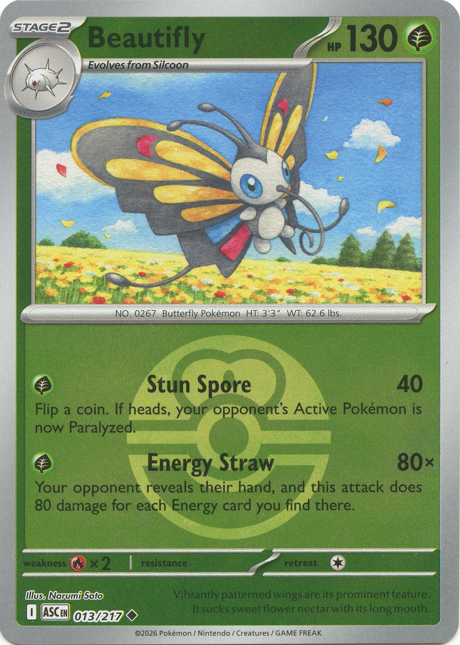 Beautifly (013/217) (Love Ball) [Mega Evolution: Ascended Heroes] | Chromatic Games