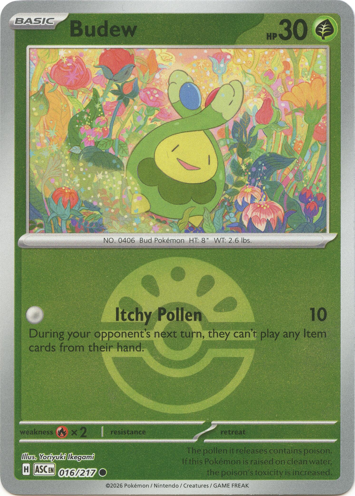 Budew (016/217) (Friend Ball) [Mega Evolution: Ascended Heroes] | Chromatic Games