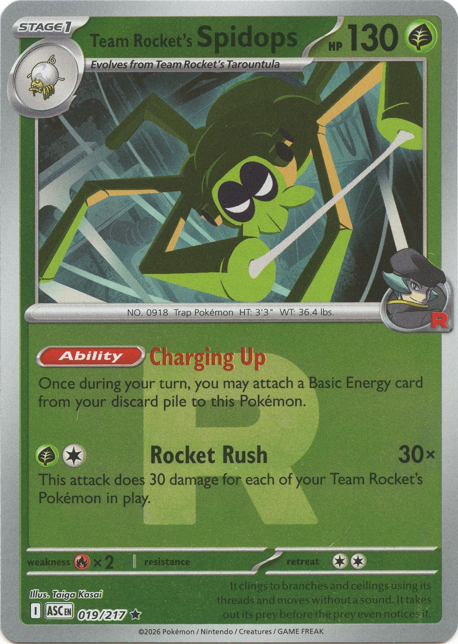 Team Rocket's Spidops (019/217) (Team Rocket) [Mega Evolution: Ascended Heroes] | Chromatic Games