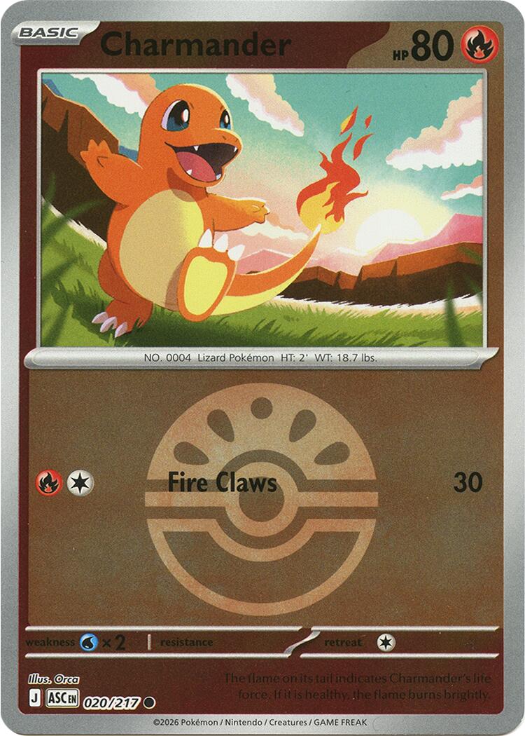 Charmander (020/217) (Quick Ball) [Mega Evolution: Ascended Heroes] | Chromatic Games